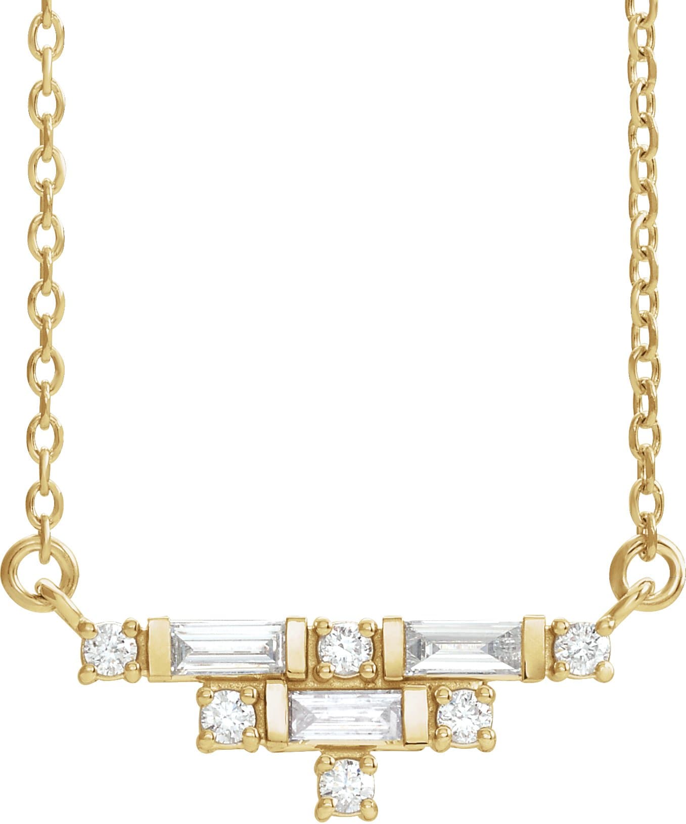 14K Rose 1/4 CTW Natural Diamond Art Deco 18 Necklace