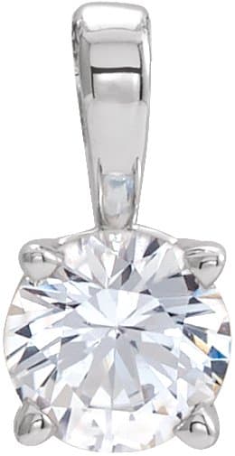 14K Yellow Gold 1/2 CT Natural Diamond Pendant