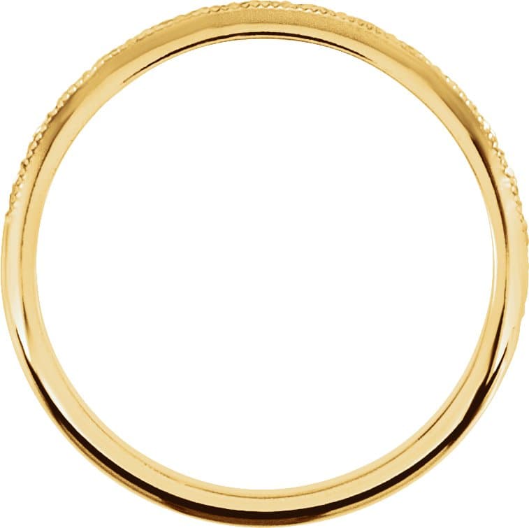 14K Yellow 2 mm Milgrain Geometric Band Size 5.5 view 2