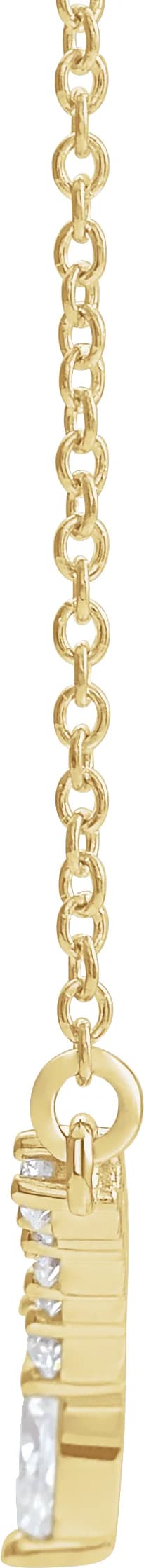 Accented V Necklace or Necklace Center, view 3