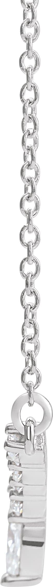 Accented V Necklace or Necklace Center view 2