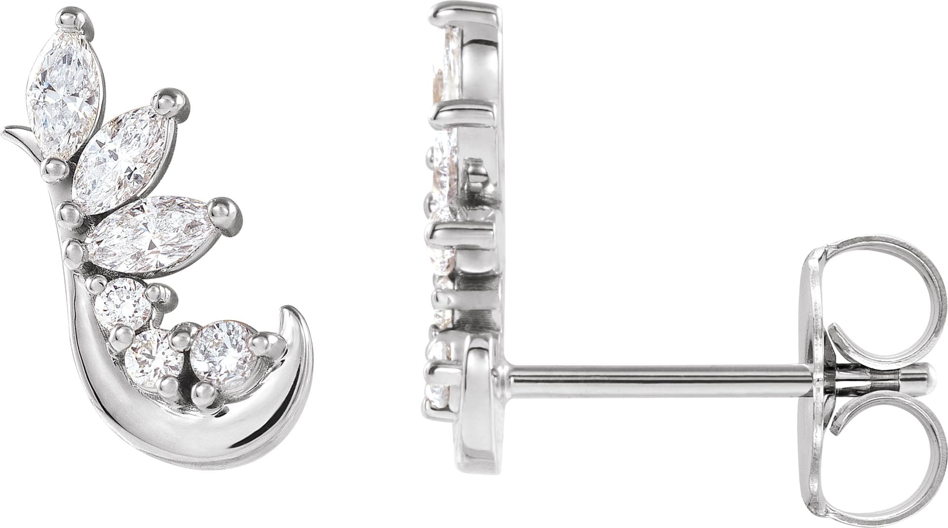 14K Rose 1/4 CTW Natural Diamond Earring Climbers