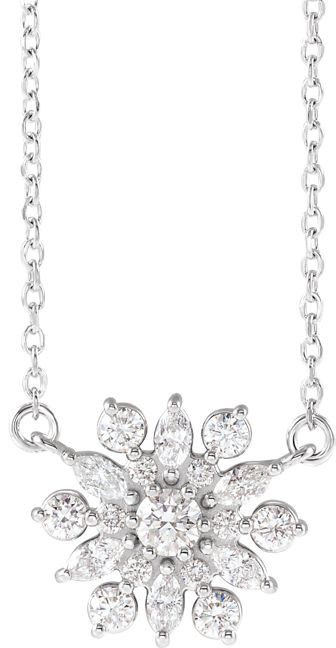 14K Rose 1/2 CTW Natural Diamond Vintage-Inspired 16 Necklace