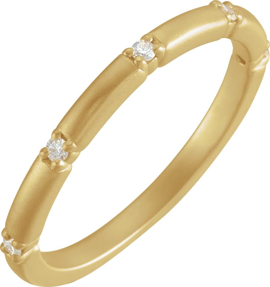 14K Rose  .07 CTW Natural Diamond Five-Stone Anniversary Band