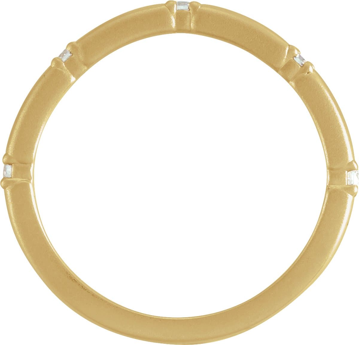 Five-Stone Anniversary Band with Bead Blast Finish view 2