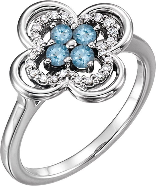 14K White Gold 1/3 CTW Natural Diamond Ring 