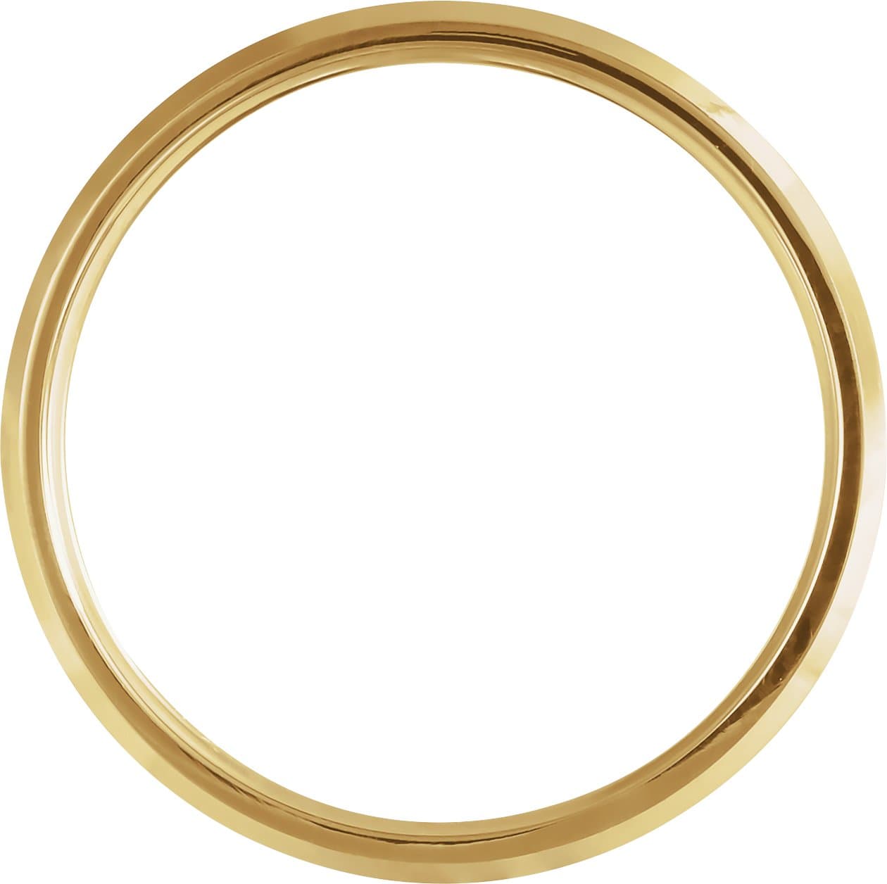 Beveled-Edge Comfort-Fit Flat Band with Satin Finish view 2