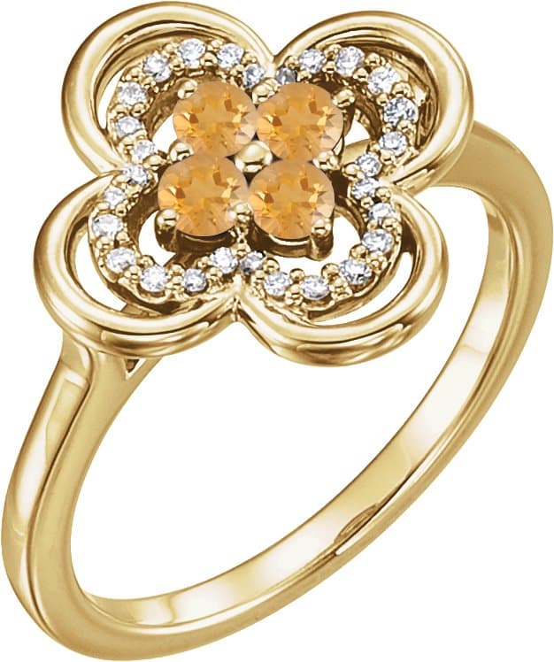 14K Rose 1/3 CTW Natural Diamond Ring