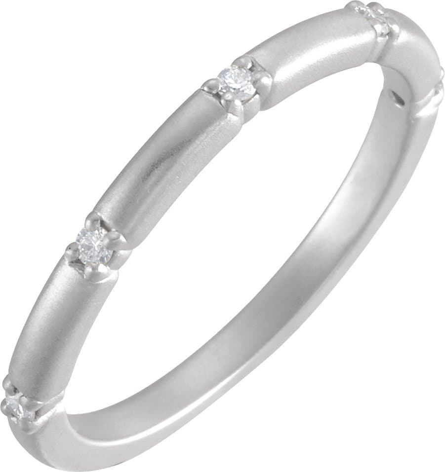 14K Rose  .07 CTW Natural Diamond Five-Stone Anniversary Band