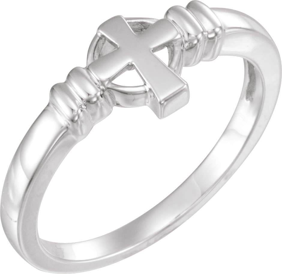10K Yellow Cross Chastity Ring