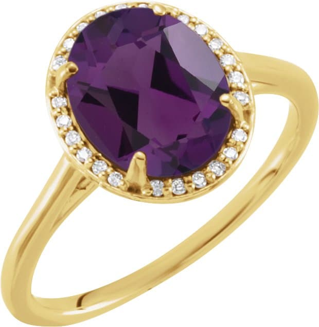18K Rose Gold 10x8 mm Oval Halo-Style Ring Mounting