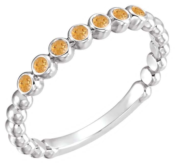 14K Rose 1/8 CTW Natural Diamond Stackable Ring