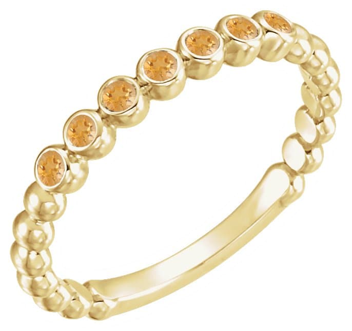 14K Rose 1/8 CTW Natural Diamond Stackable Ring