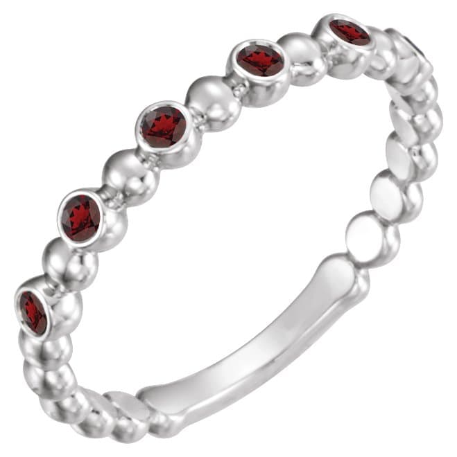 14K White Gold 1/8 CTW Natural Diamond Stackable Ring