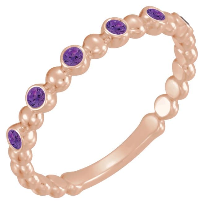 14K White Gold 1/8 CTW Natural Diamond Stackable Ring