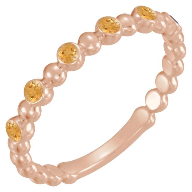 14K Rose 1/8 CTW Natural Diamond Stackable Ring