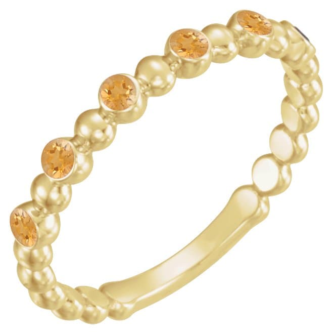 14K Rose 1/8 CTW Natural Diamond Stackable Ring