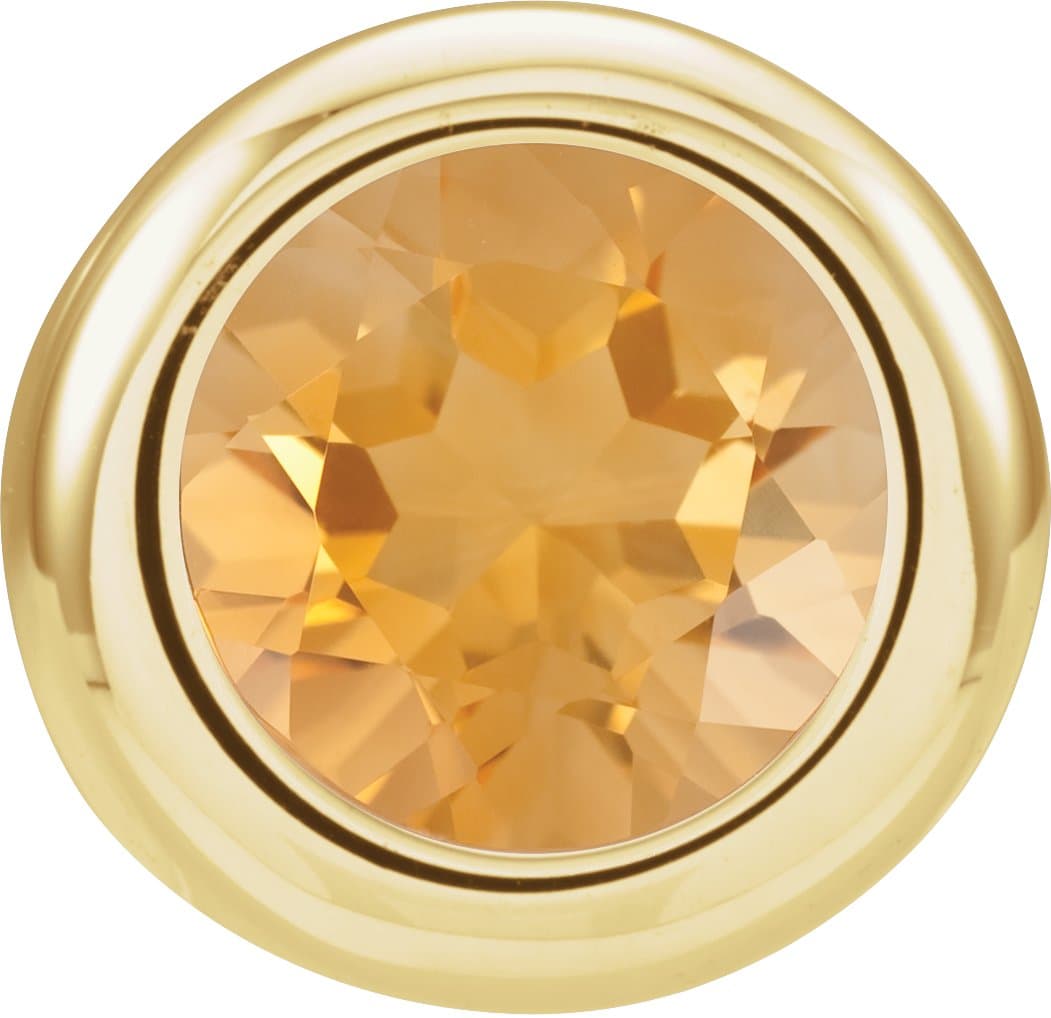 14K Yellow 5 mm Imitation Citrine Pendant