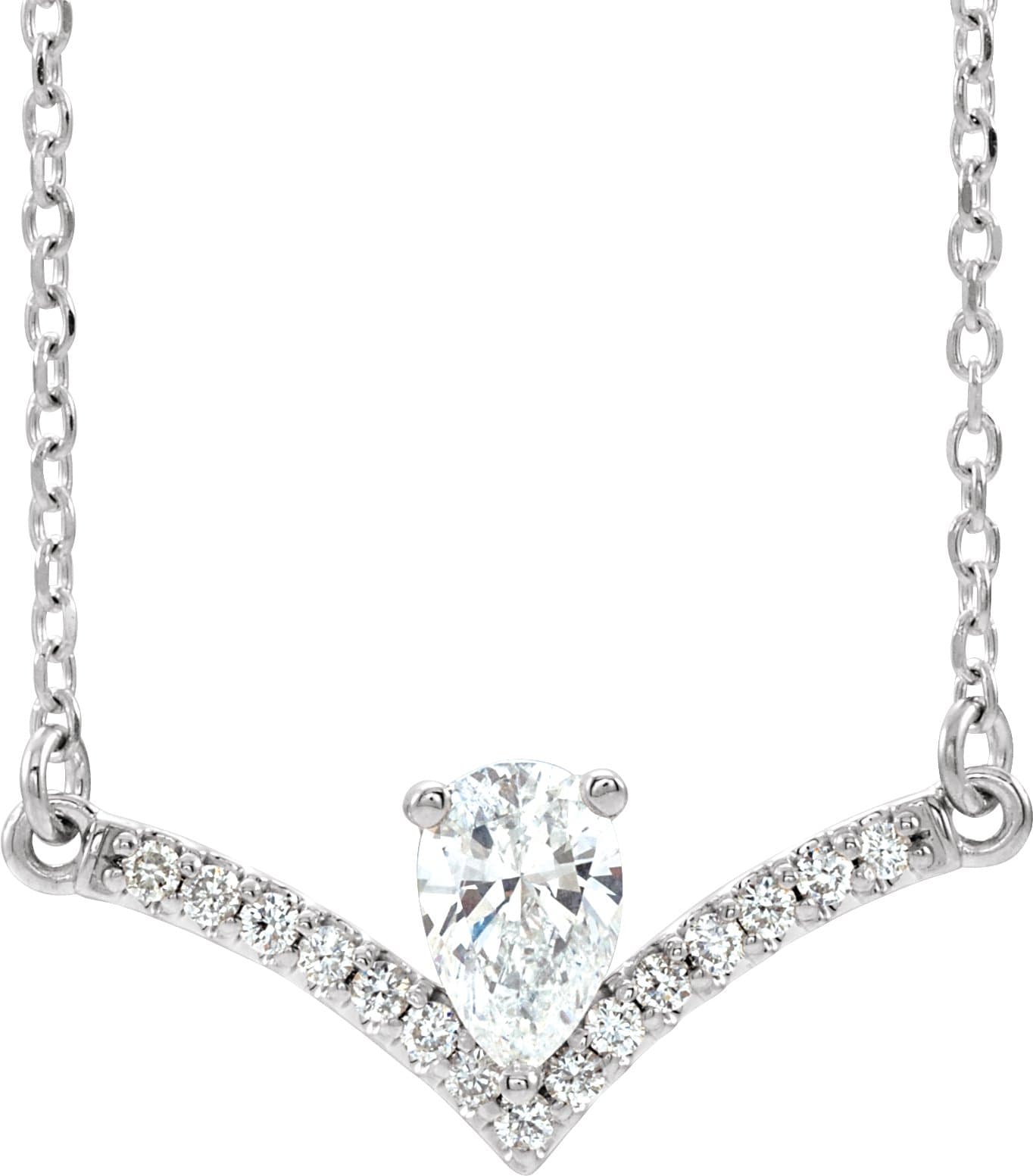 Sterling Silver 3/8 CTW Natural Diamond 18" Necklace               