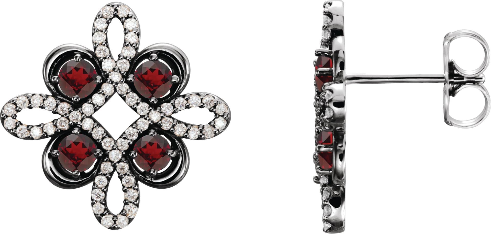 14K Rose 3/4 CTW Natural Diamond Earrings