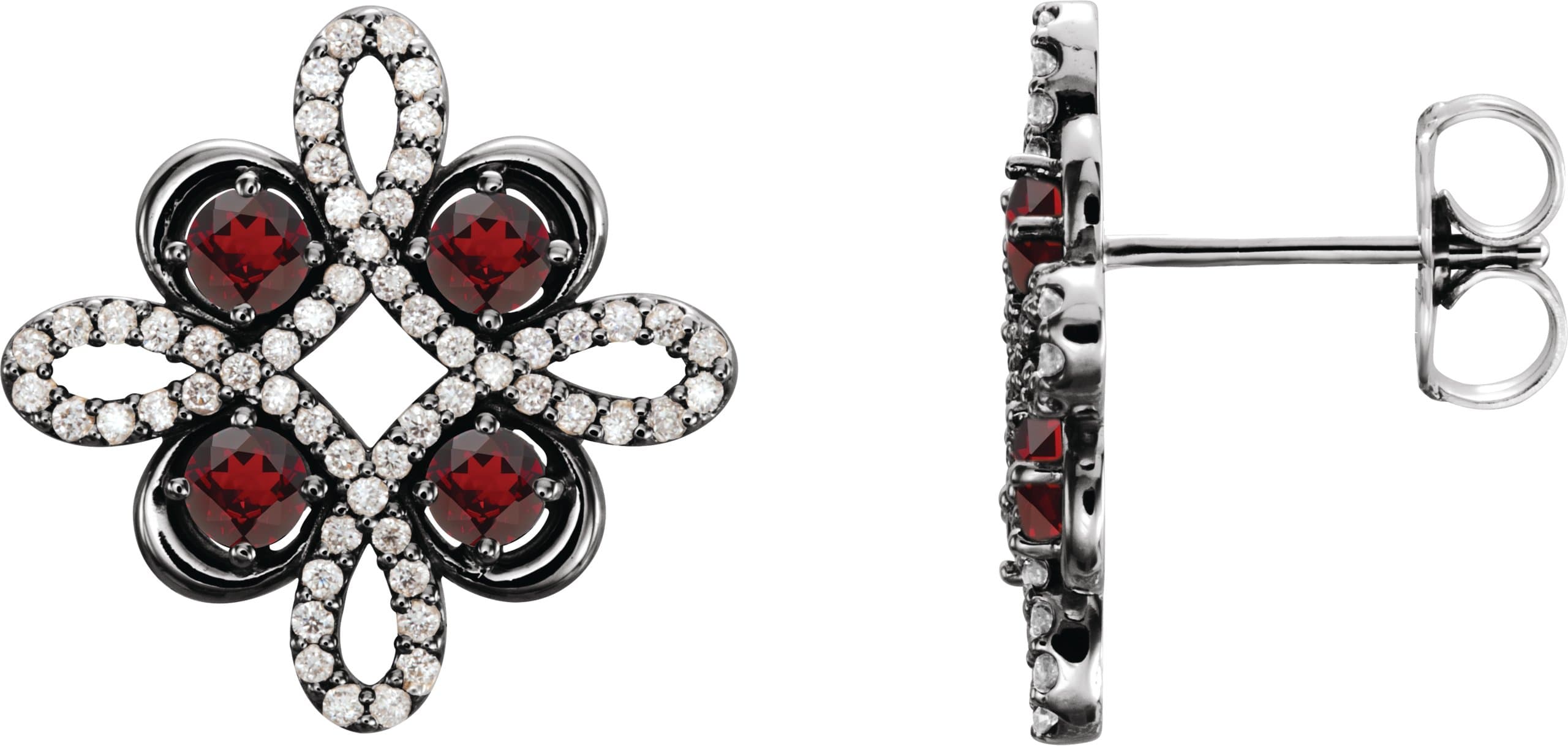 14K Rose 3/4 CTW Natural Diamond Earrings