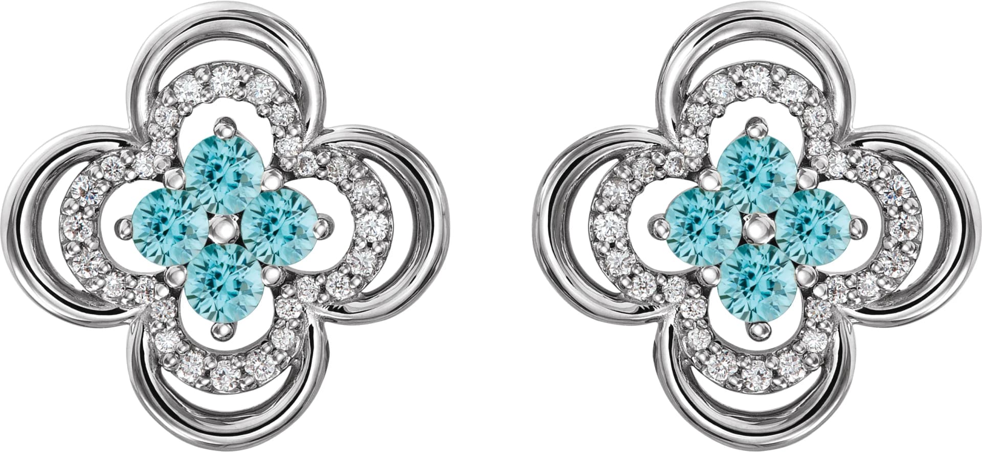 Clover Earrings, view 3
