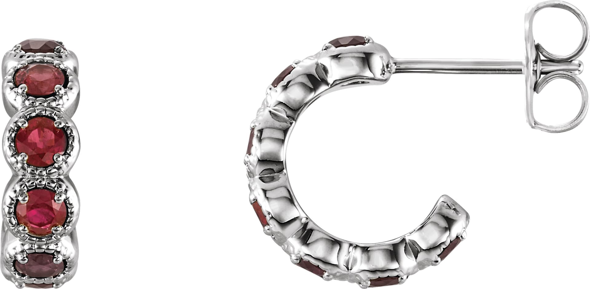 Accented Hoop Earrings view 1