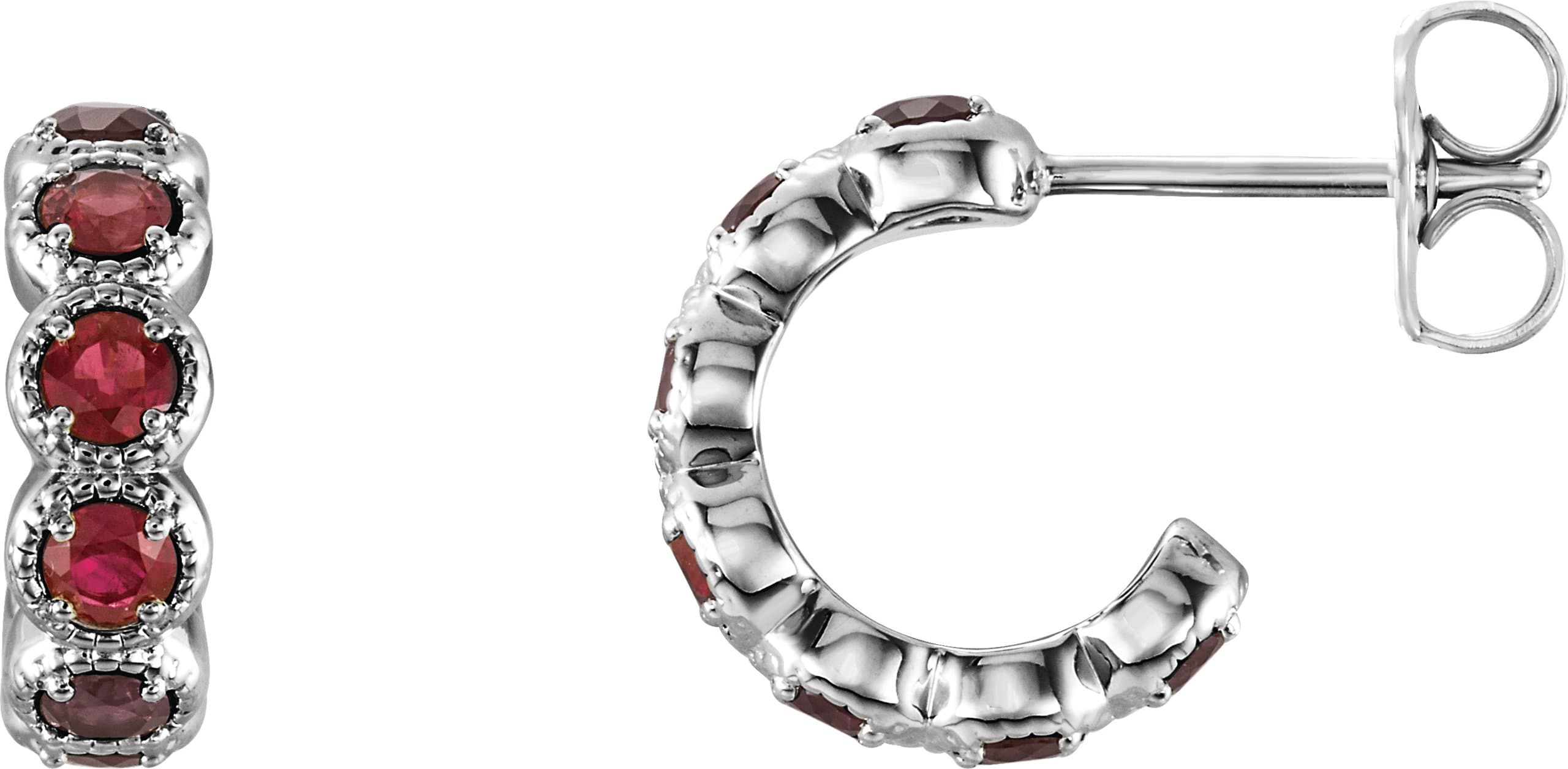 Accented Hoop Earrings view 1