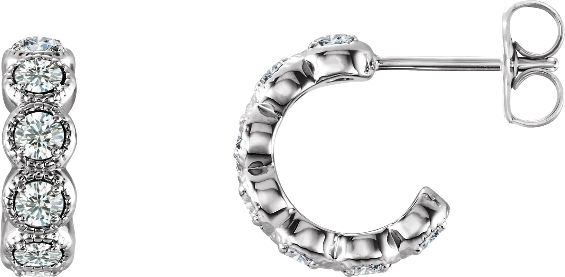 Accented Hoop Earrings, view 2
