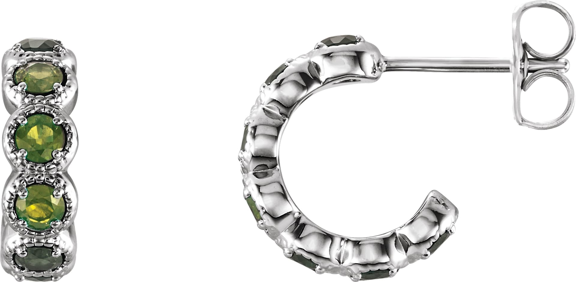 14K Rose 7/8 CTW Natural Diamond Hoop Earrings