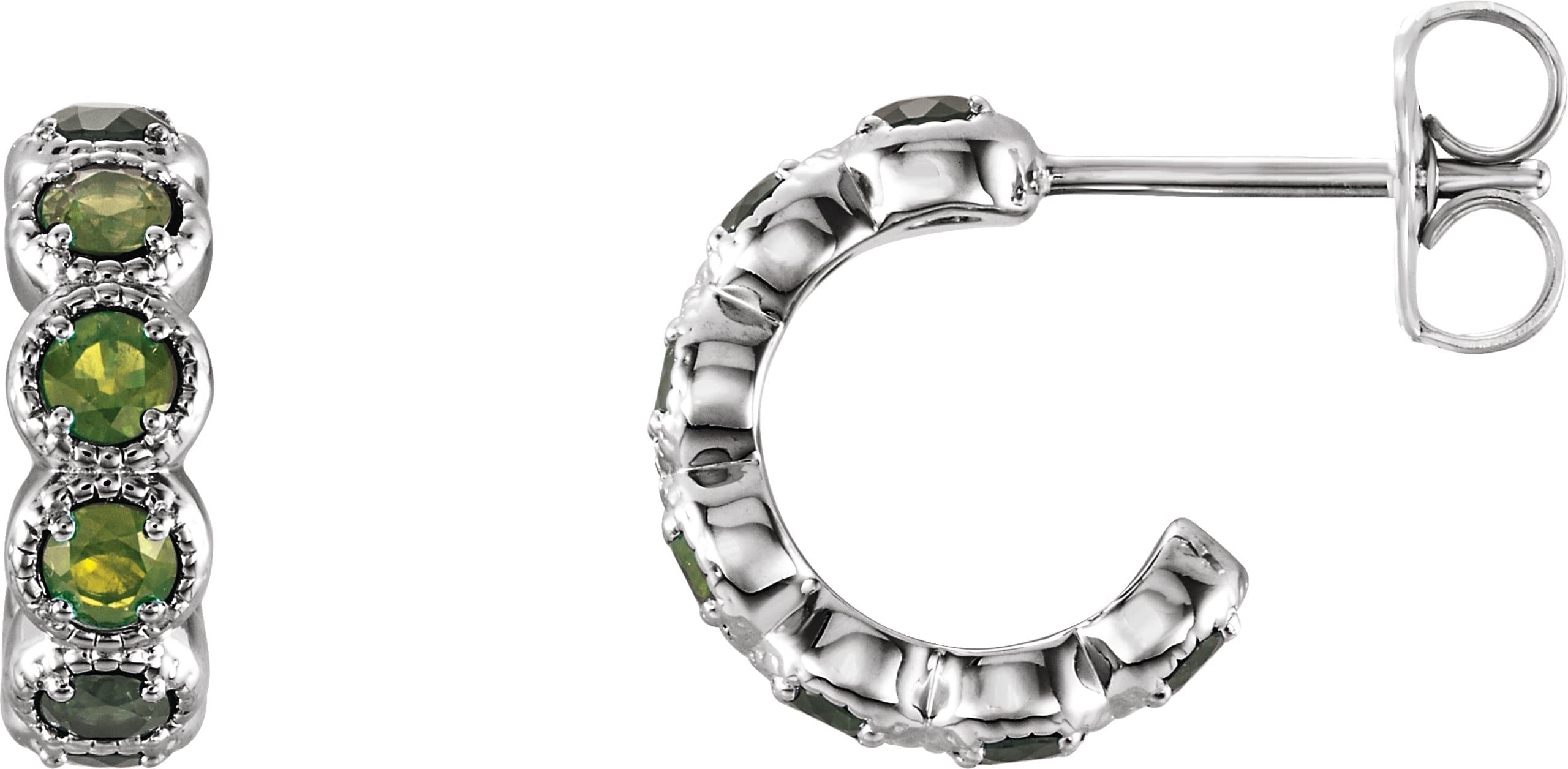 14K Rose 7/8 CTW Natural Diamond Hoop Earrings