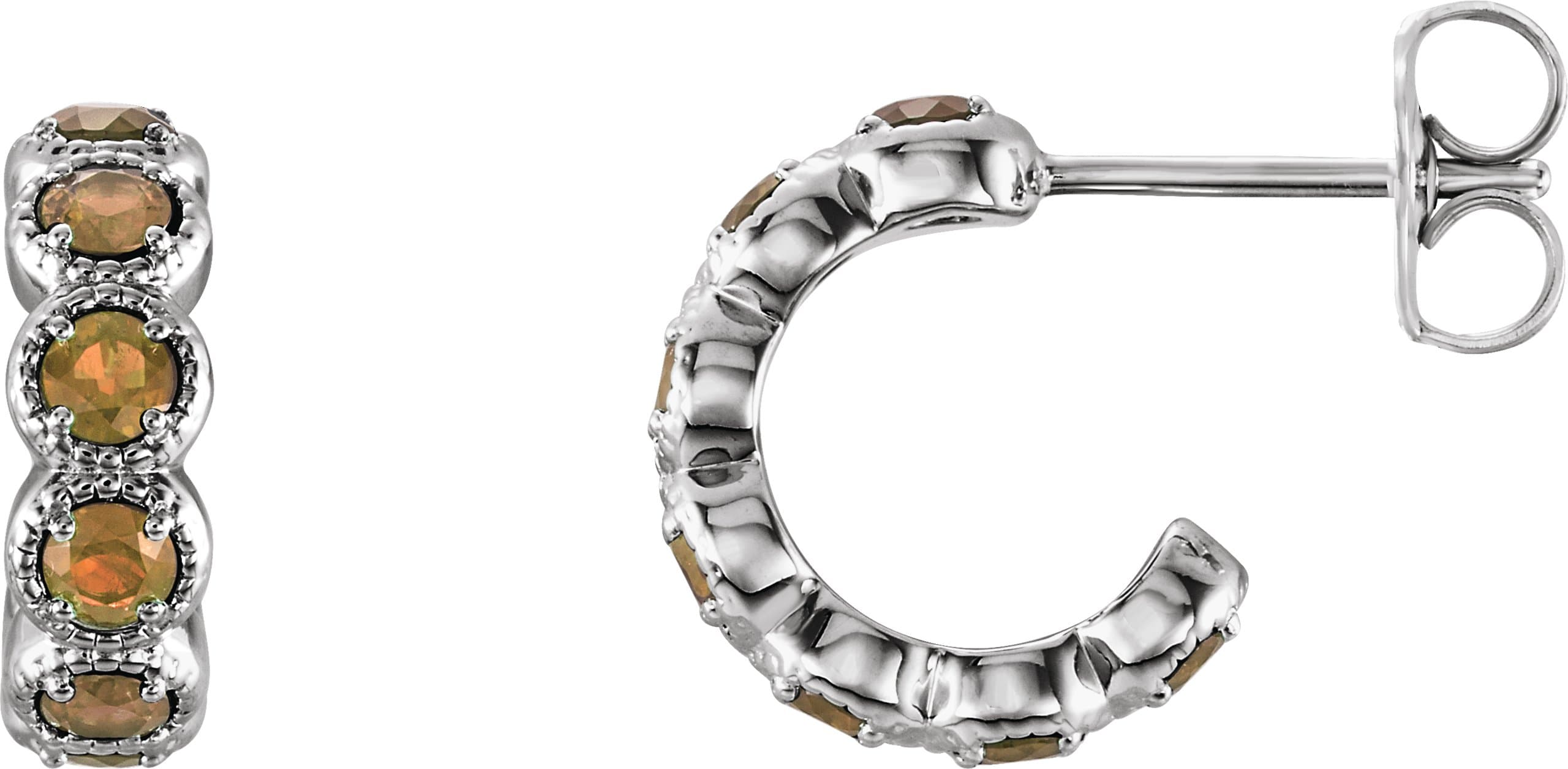 Accented Hoop Earrings view 1