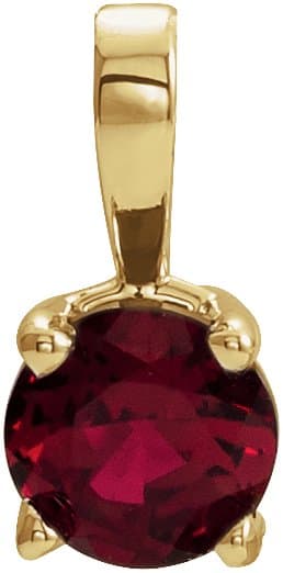 14K Yellow Gold 1/2 CT Natural Diamond Pendant