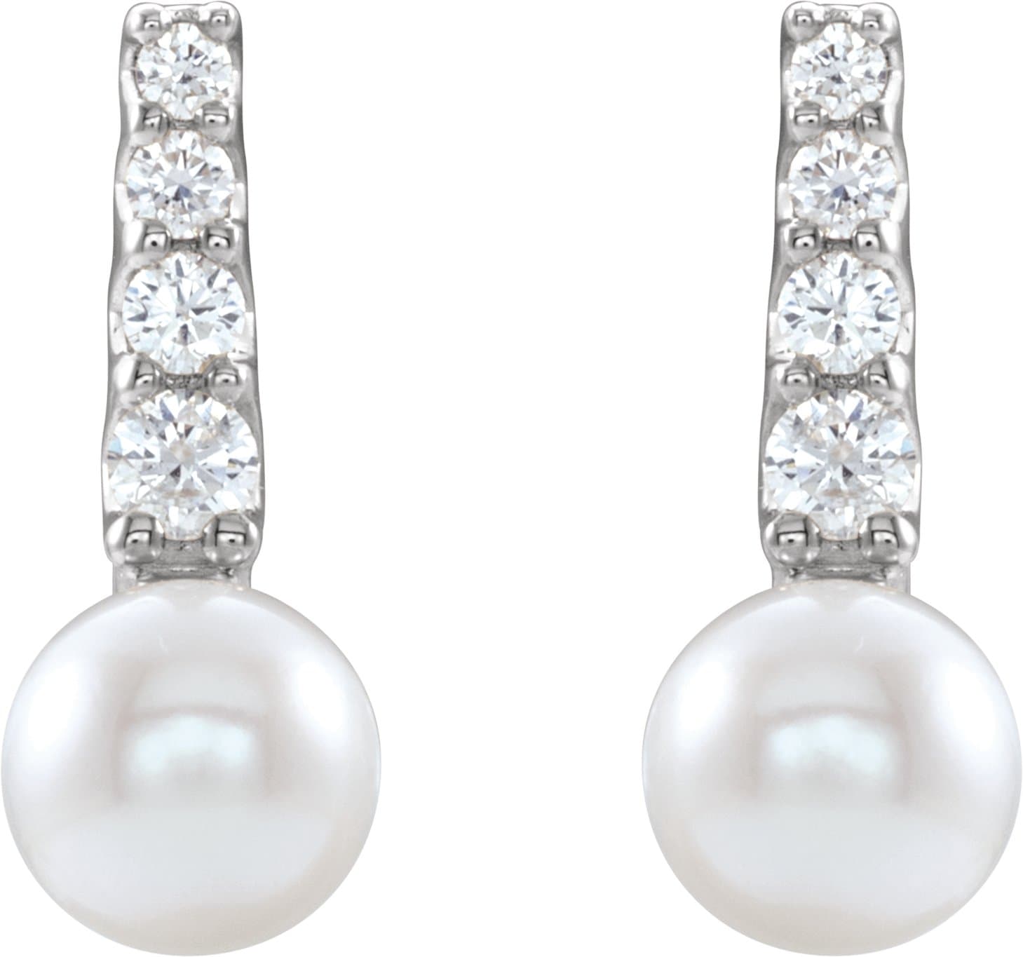 Pearl Bar Earrings view 2