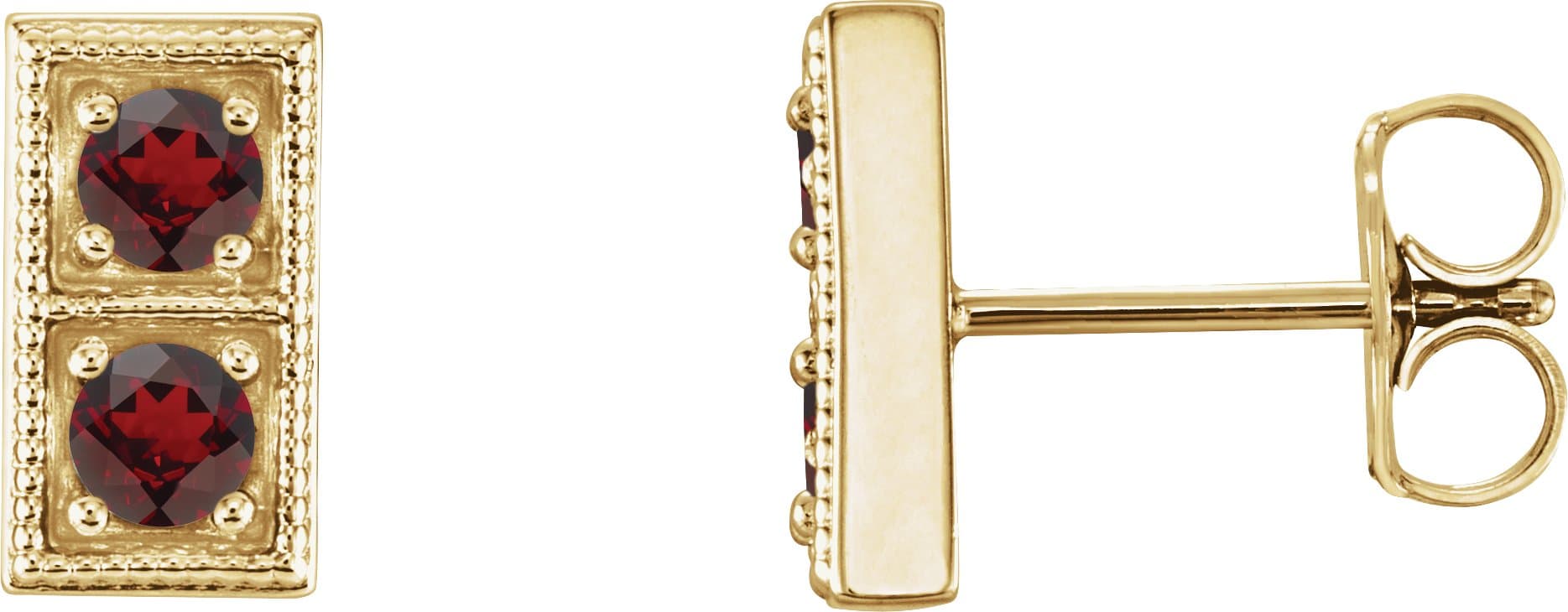 Platinum 1/3 CTW Natural Diamond Two-Stone Earrings