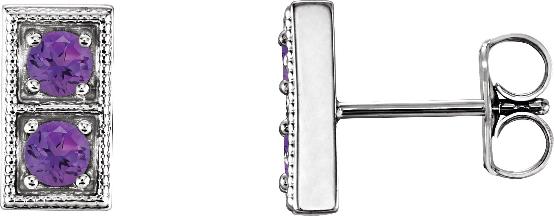 Platinum 1/3 CTW Natural Diamond Two-Stone Earrings