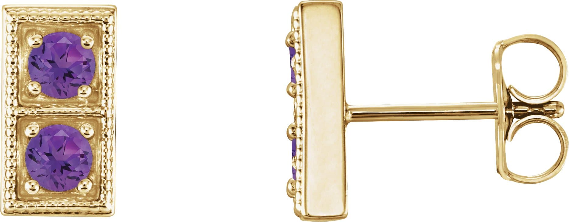 14K Rose 1/3 CTW Natural Diamond Two-Stone Earrings