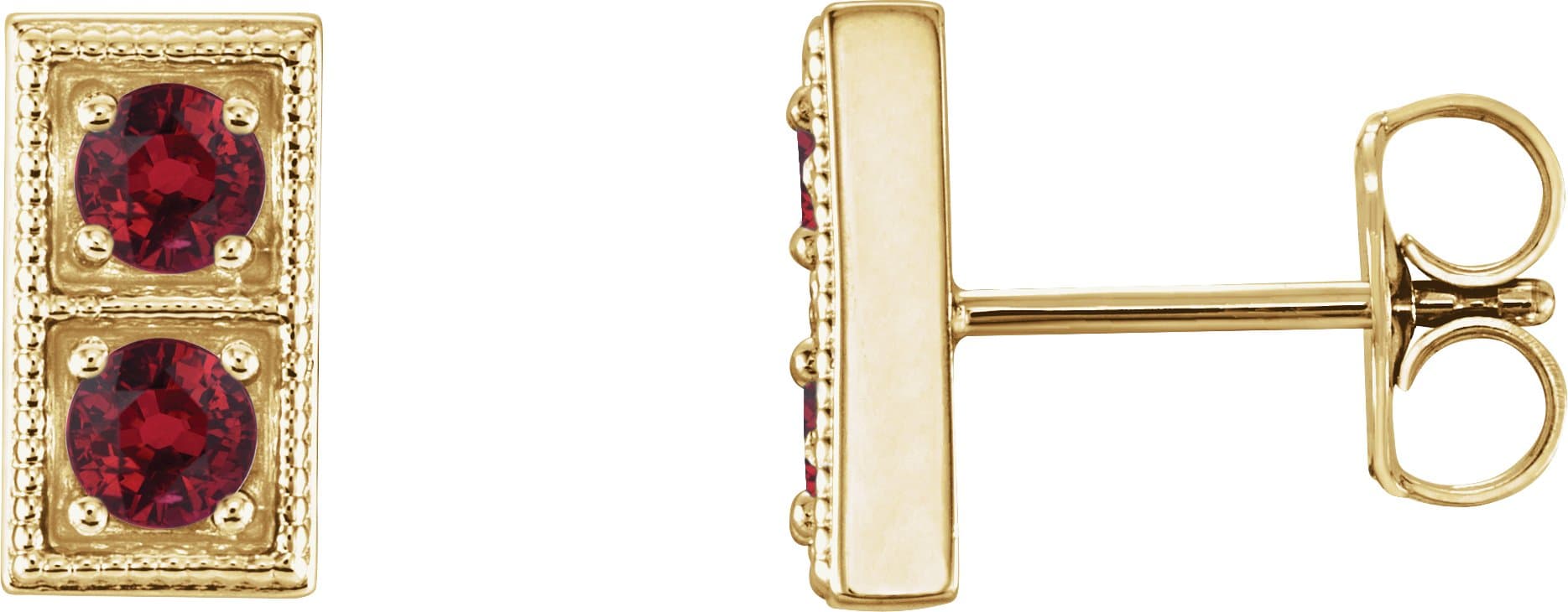 14K Rose 1/3 CTW Natural Diamond Two-Stone Earrings