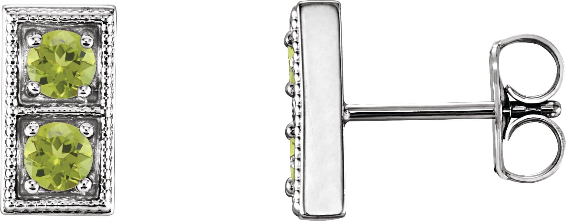 Platinum 1/3 CTW Natural Diamond Two-Stone Earrings