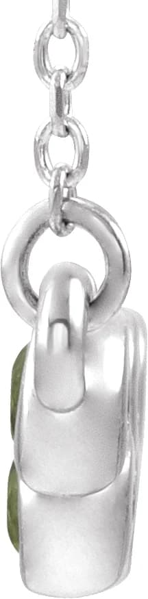 Bezel-Set Bar Necklace or Center view 2
