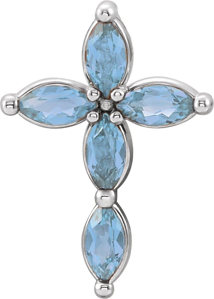 14K Rose 1/3 CTW Natural Diamond Cross Pendant