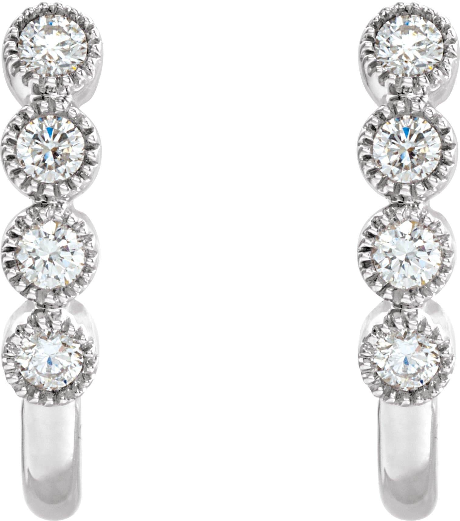 Accented J-Hoop Earrings view 2