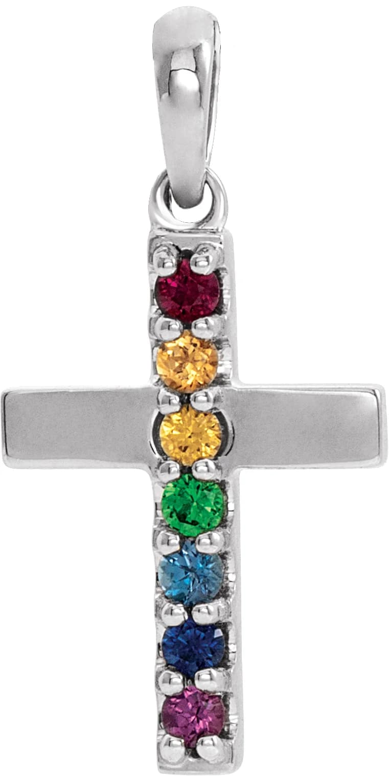 Accented Cross Necklace, view 2