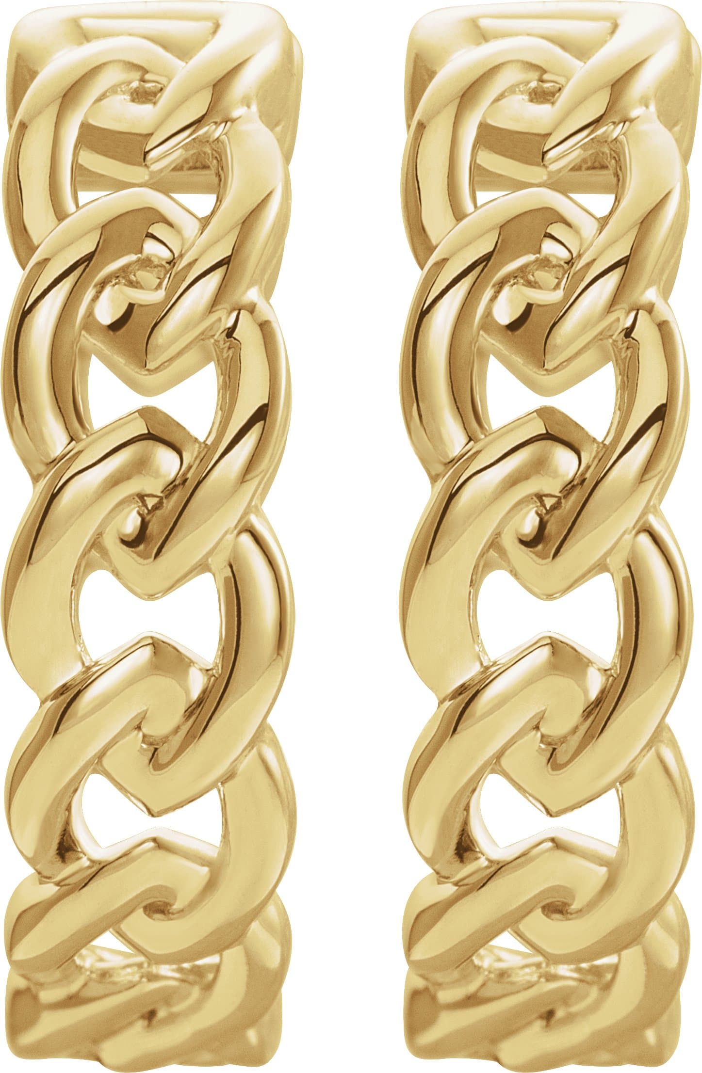 Chain Link Hoop Earrings view 2