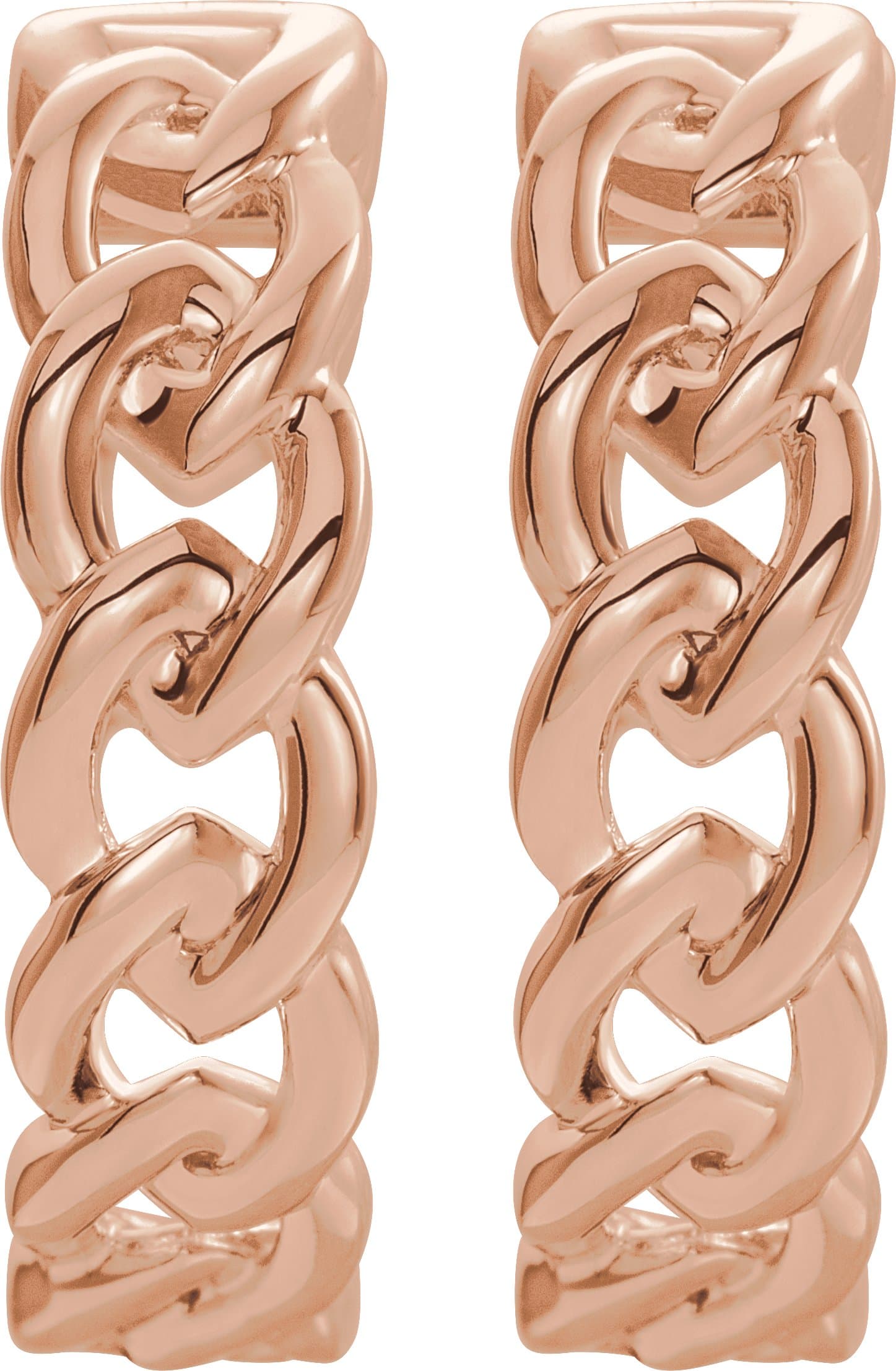 Chain Link Hoop Earrings view 2