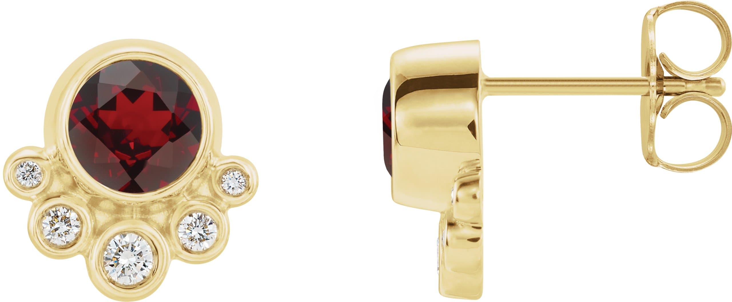 14K Rose 5/8 CTW Natural Diamond Earrings