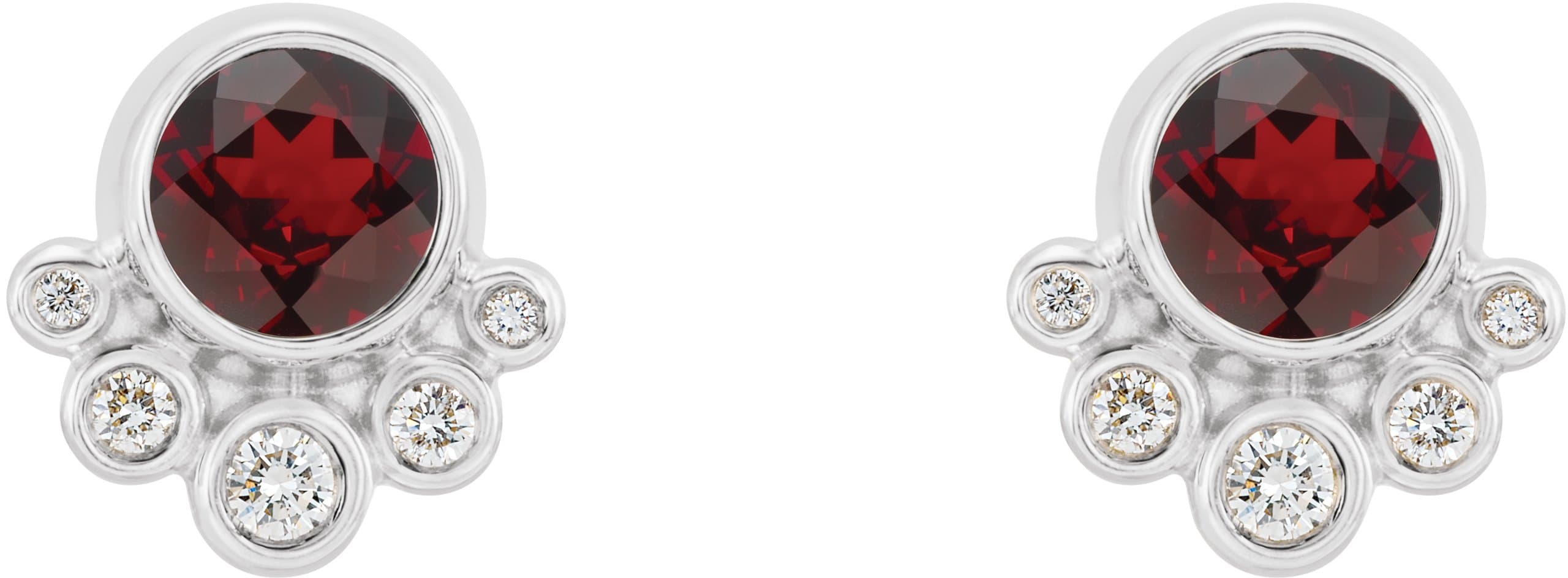 Accented Bezel-Set Earrings     view 2