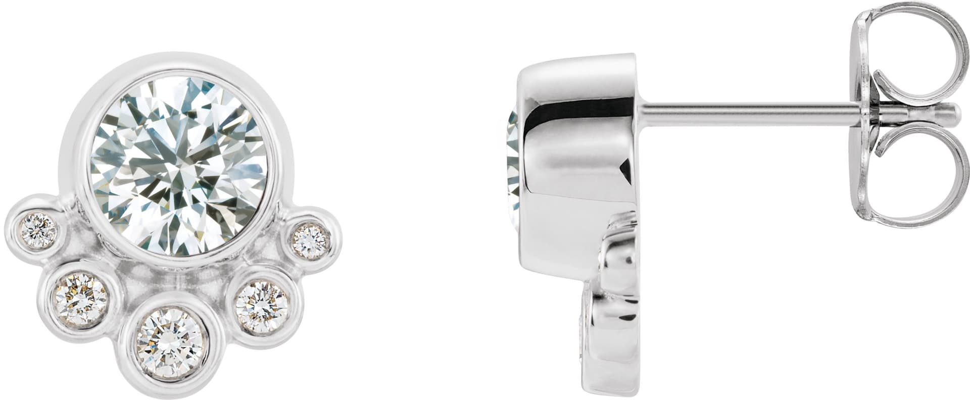14K White Gold 5/8 CTW Natural Diamond Earrings