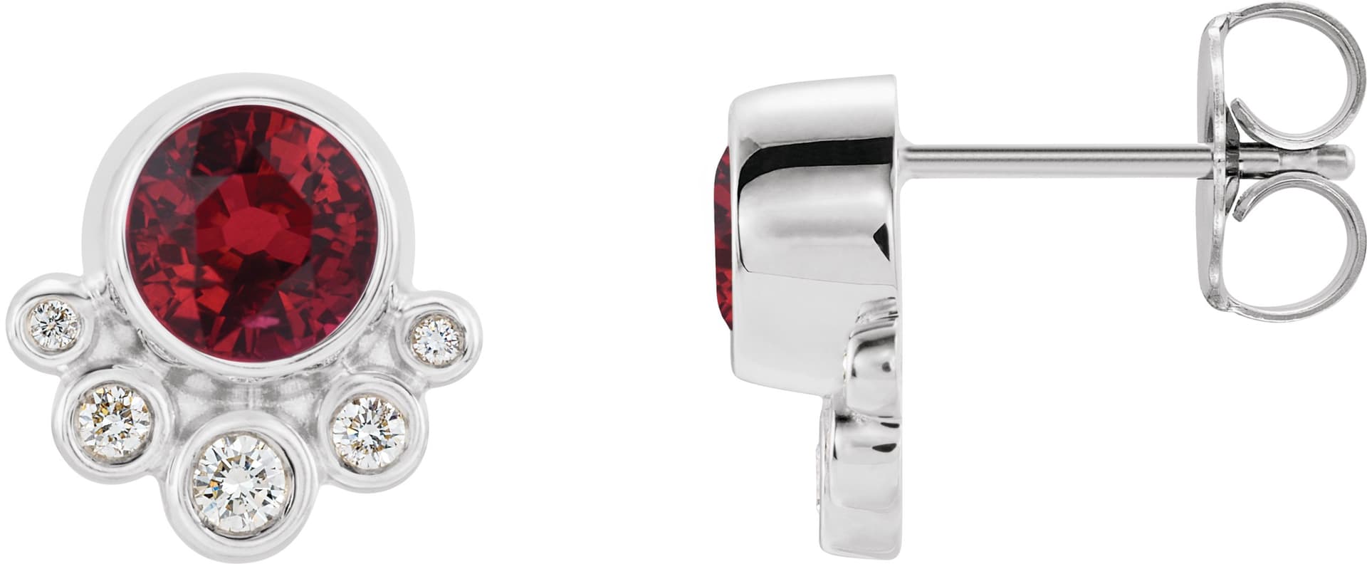 14K White Gold 5/8 CTW Natural Diamond Earrings