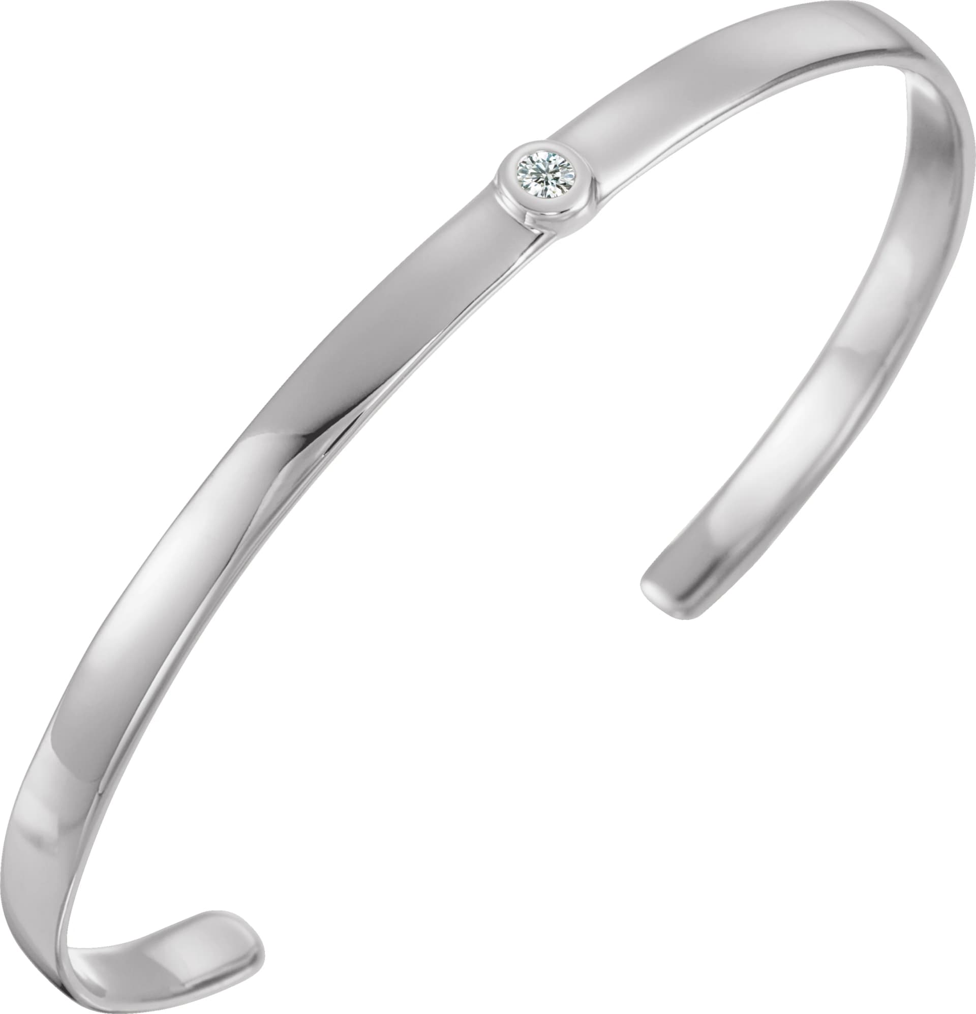 Bezel-Set Cuff Bracelet